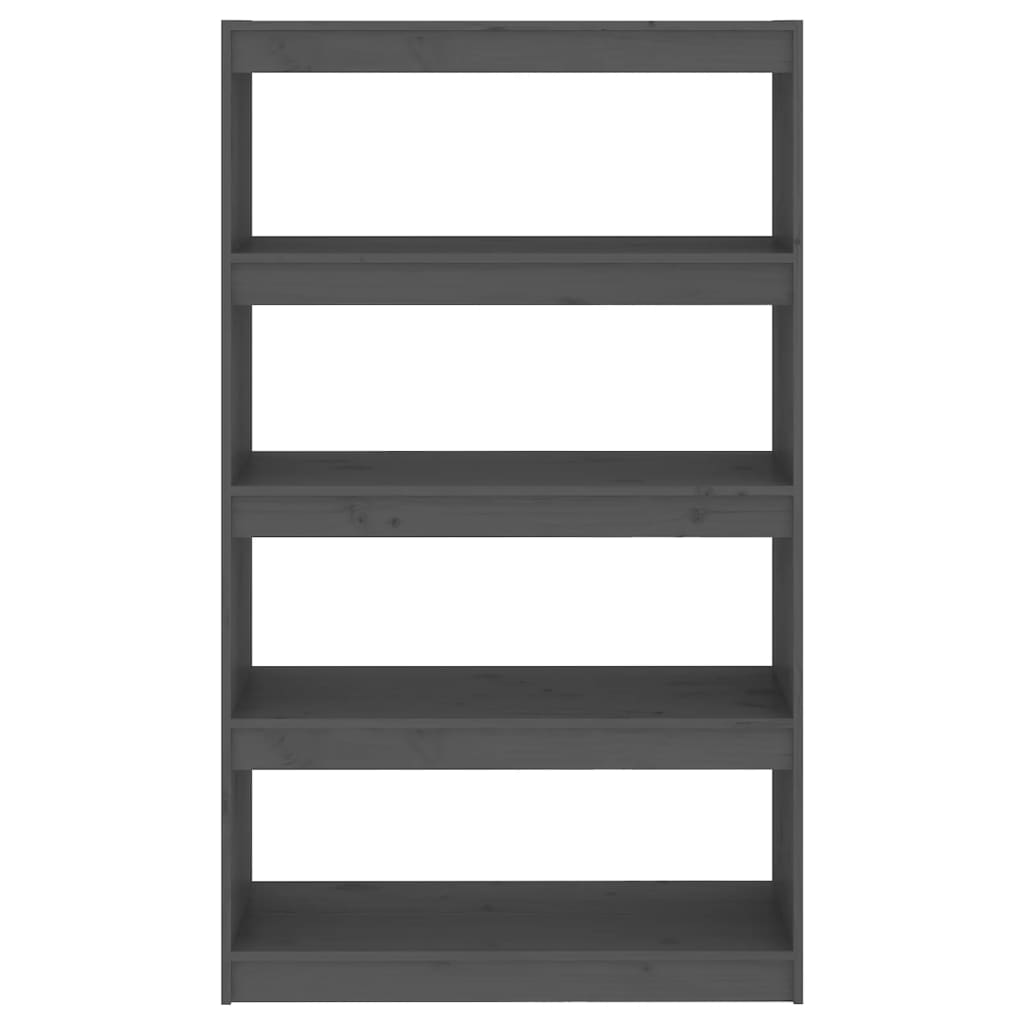 vidaXL Book Cabinet/Room Divider Grey 80x30x135,5 cm Solid Wood Pine