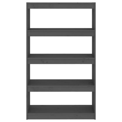 vidaXL Book Cabinet/Room Divider Grey 80x30x135,5 cm Solid Wood Pine