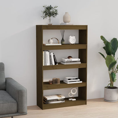 vidaXL Book Cabinet/Room Divider Honey Brown 80x30x135,5 cm Wood Pine