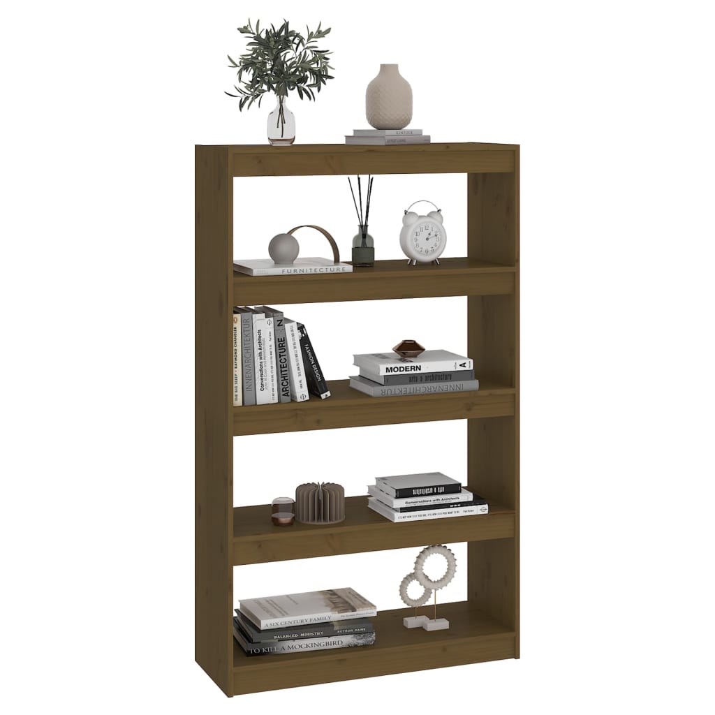 vidaXL Book Cabinet/Room Divider Honey Brown 80x30x135,5 cm Wood Pine