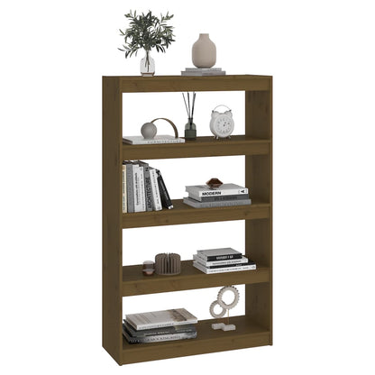 vidaXL Book Cabinet/Room Divider Honey Brown 80x30x135,5 cm Wood Pine