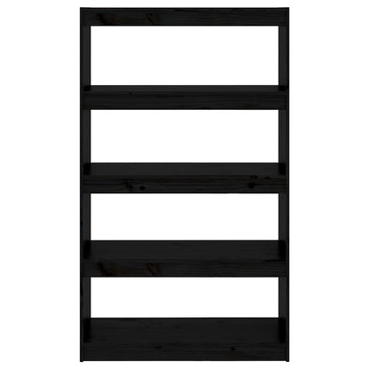 vidaXL Book Cabinet/Room Divider Black 80x30x135,5 cm Solid Wood Pine