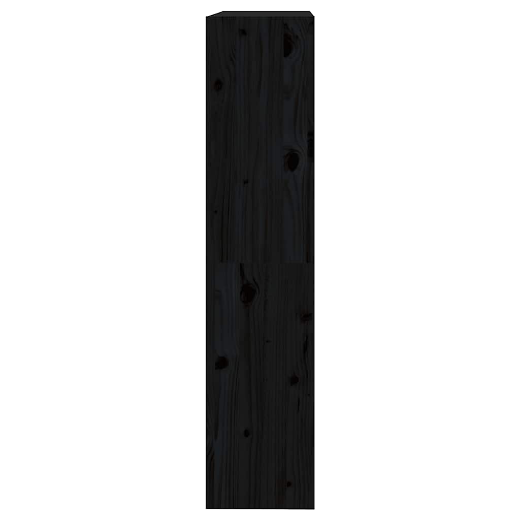 vidaXL Book Cabinet/Room Divider Black 80x30x135,5 cm Solid Wood Pine