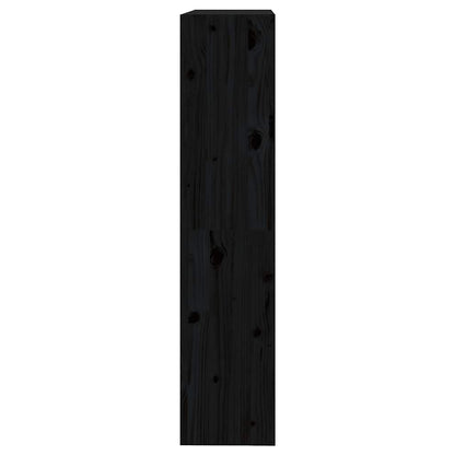 vidaXL Book Cabinet/Room Divider Black 80x30x135,5 cm Solid Wood Pine