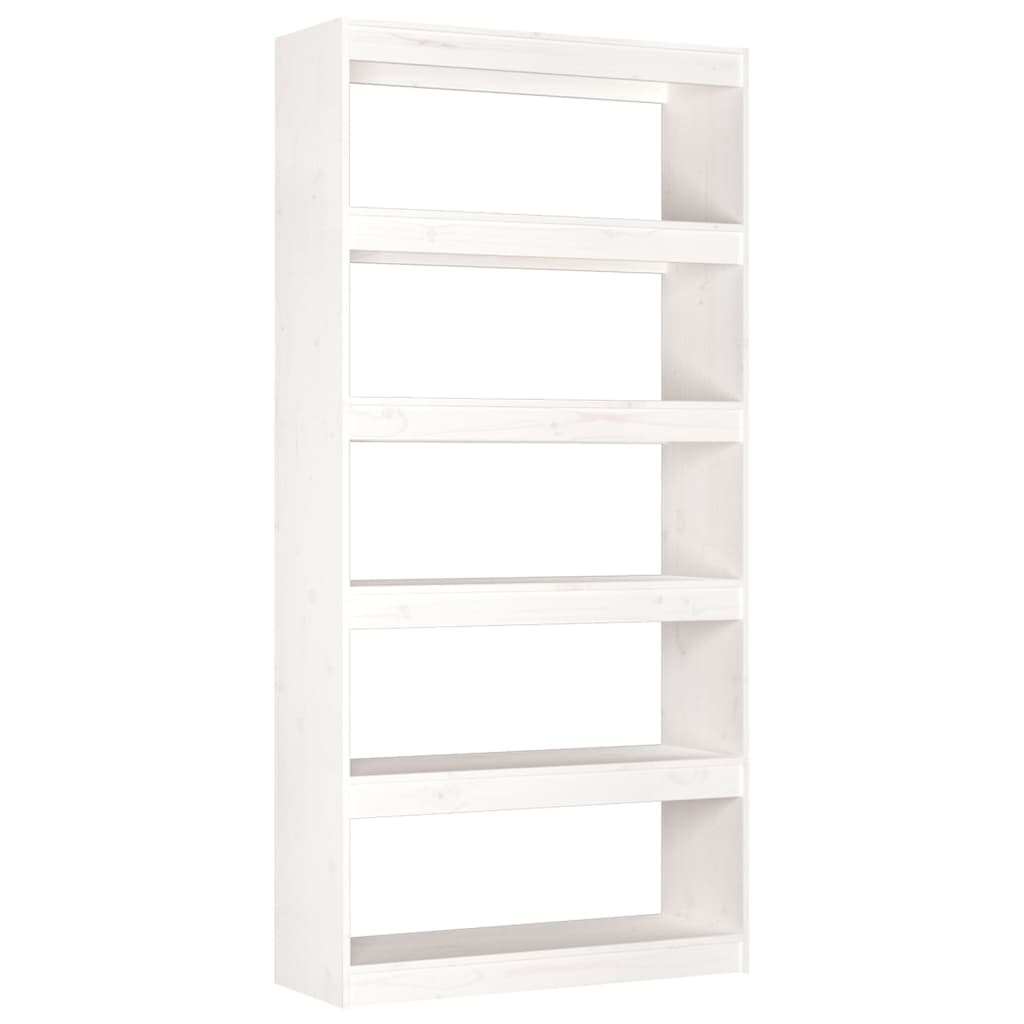 vidaXL Book Cabinet/Room Divider White 80x30x167,4 cm Solid Wood Pine - Medium