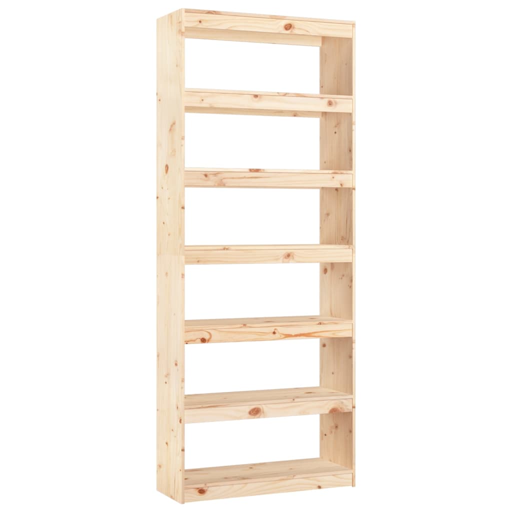 vidaXL Book Cabinet/Room Divider 80x30x199,5 cm Solid Wood Pine - Brown