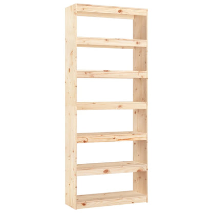 vidaXL Book Cabinet/Room Divider 80x30x199,5 cm Solid Wood Pine - Brown