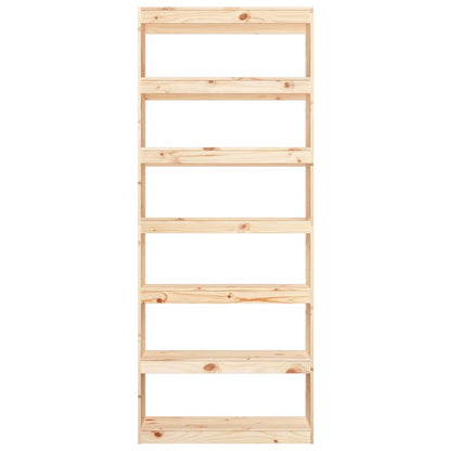 vidaXL Book Cabinet/Room Divider 80x30x199,5 cm Solid Wood Pine - Brown