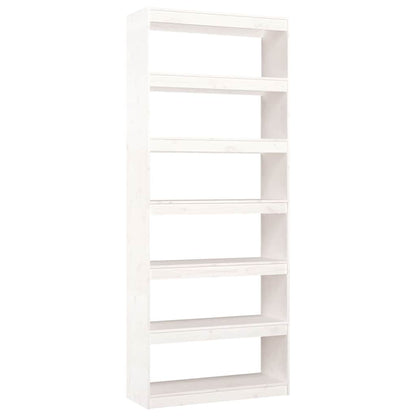 vidaXL Book Cabinet/Room Divider White 80x30x199,5 cm Solid Wood Pine