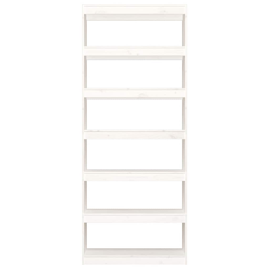 vidaXL Book Cabinet/Room Divider White 80x30x199,5 cm Solid Wood Pine
