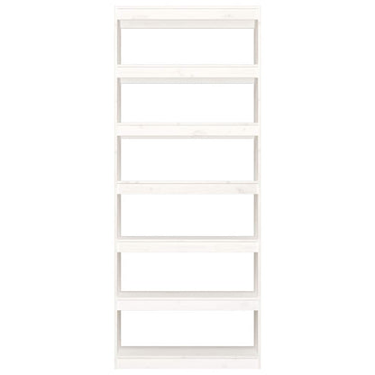 vidaXL Book Cabinet/Room Divider White 80x30x199,5 cm Solid Wood Pine