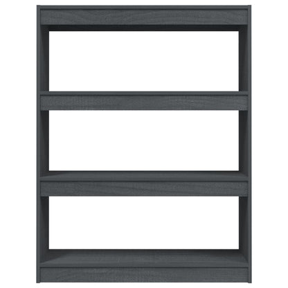 vidaXL Book Cabinet/Room Divider Grey 100x30x103 cm Solid Pinewood