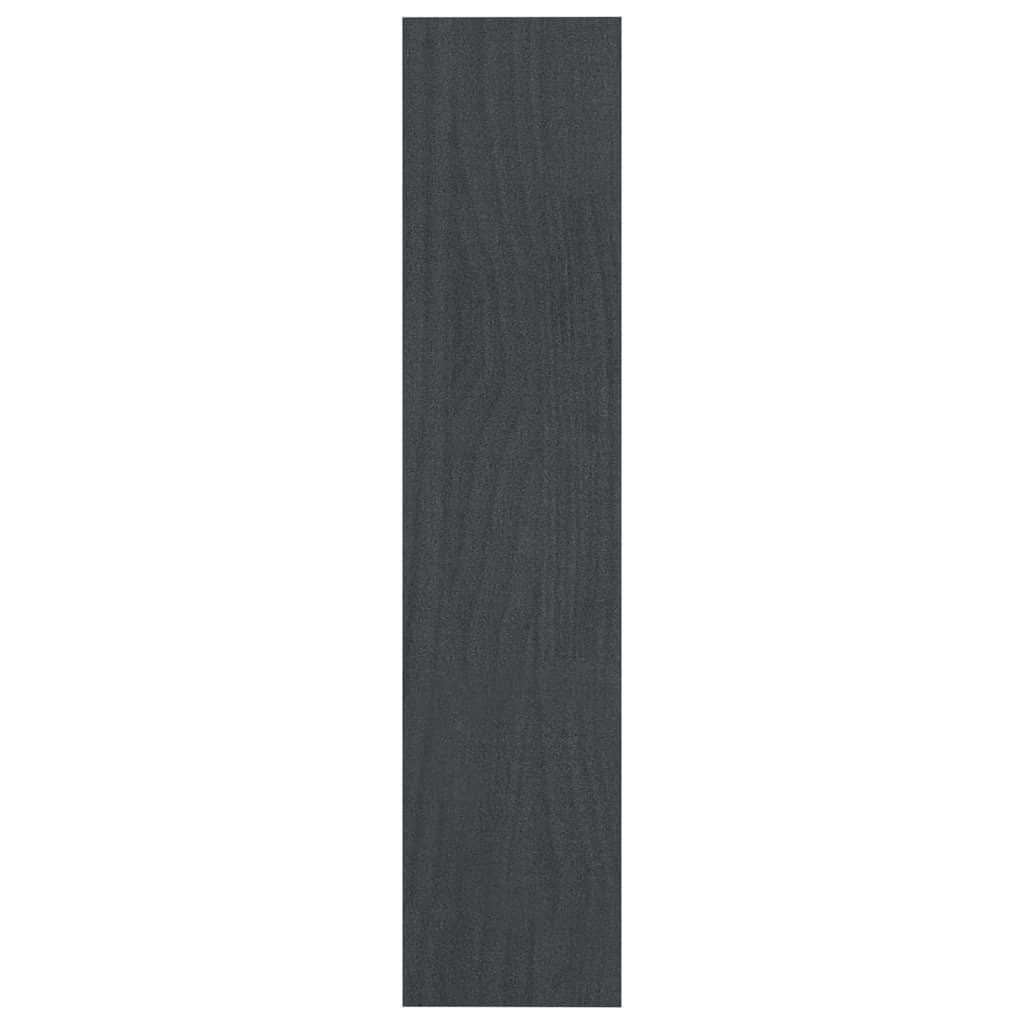 vidaXL Book Cabinet/Room Divider Grey 100x30x135.5 cm Solid Pinewood