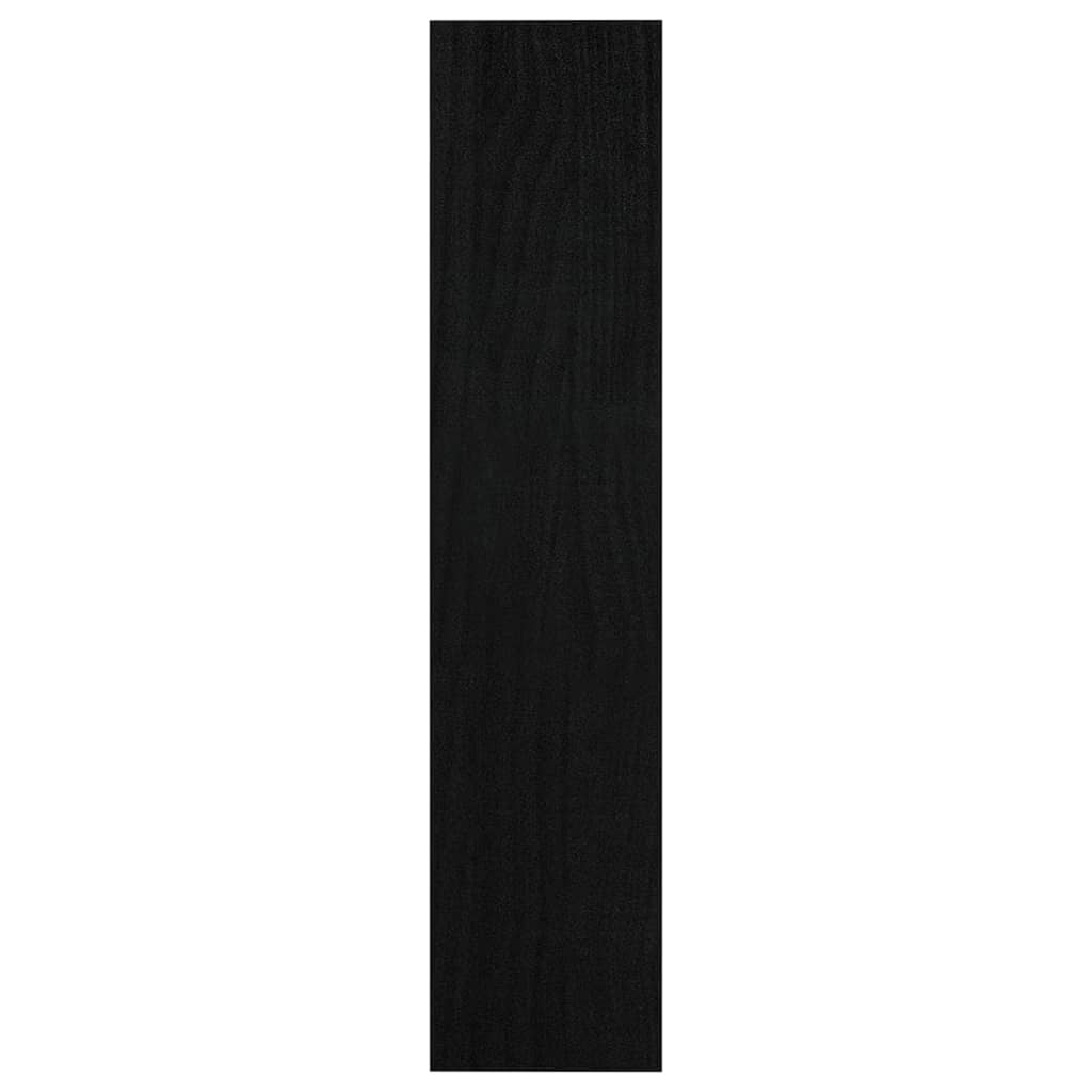 vidaXL Book Cabinet/Room Divider Black 100x30x135.5 cm Solid Pinewood