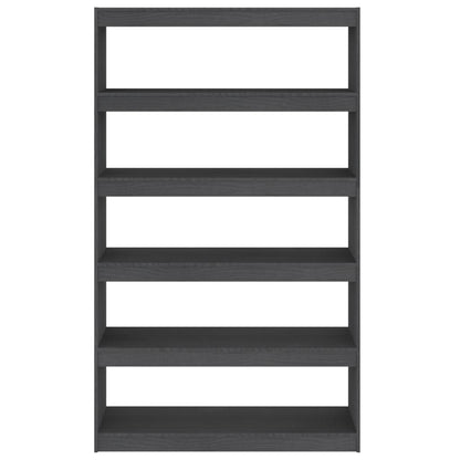 vidaXL Book Cabinet/Room Divider Grey 100x30x167.5 cm Solid Pinewood
