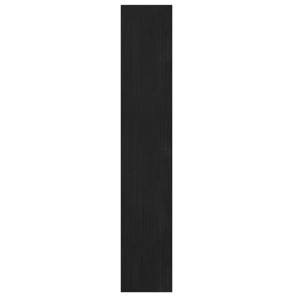 vidaXL Book Cabinet/Room Divider Black 100x30x167.5 cm Solid Pinewood