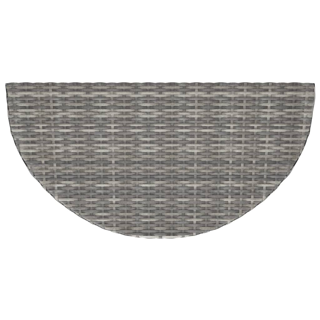 vidaXL Garden Table Grey 100x50x75 cm Poly Rattan