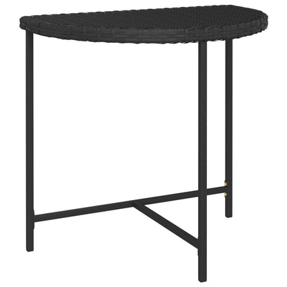 316654 vidaXL Garden Table Black 80x50x75 cm Poly Rattan