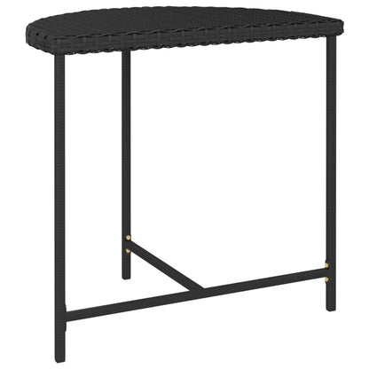 316654 vidaXL Garden Table Black 80x50x75 cm Poly Rattan