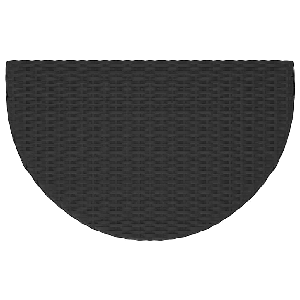 316654 vidaXL Garden Table Black 80x50x75 cm Poly Rattan