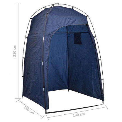 vidaXL Portable Camping Toilet with Tent 10+10 L - Grey - 130 x 130 x 210 cm