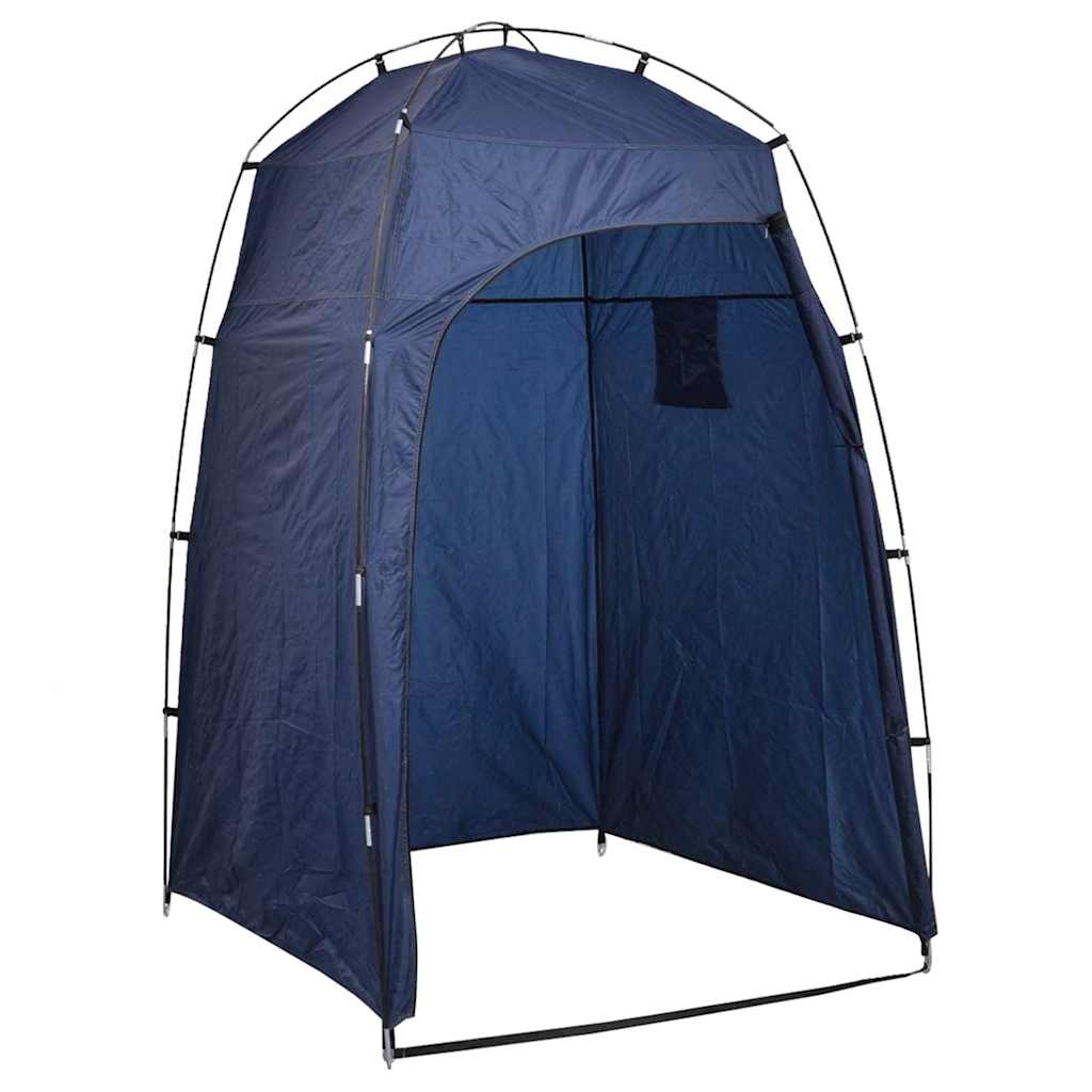 vidaXL Portable Camping Toilet with Tent 10+10 L - Grey - 130 x 130 x 210 cm