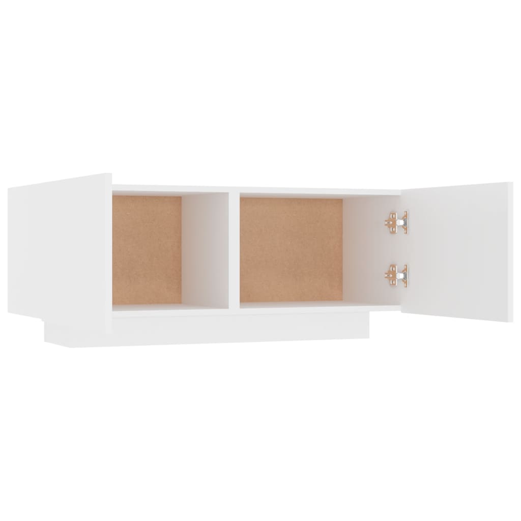 vidaXL Bedside Cabinet White 100x35x40 cm Engineered Wood