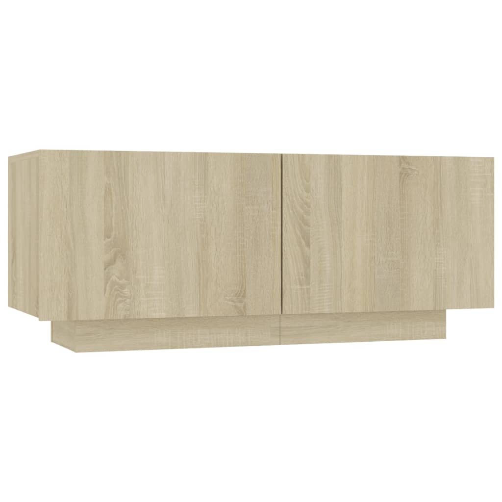 vidaXL Bedside Cabinet Sonoma Oak 100x35x40 cm Engineered Wood - Brown
