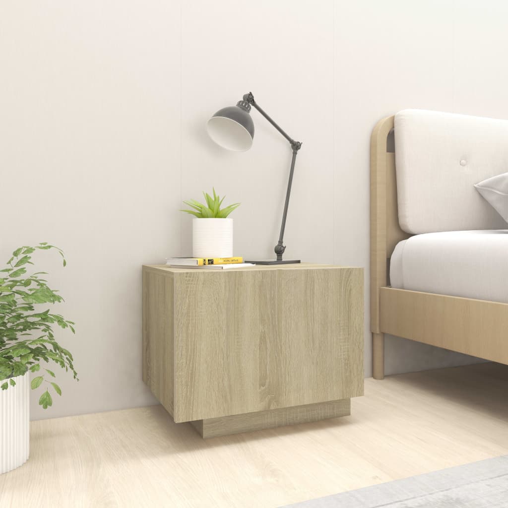 vidaXL Bedside Cabinet Sonoma Oak 100x35x40 cm Engineered Wood - Brown
