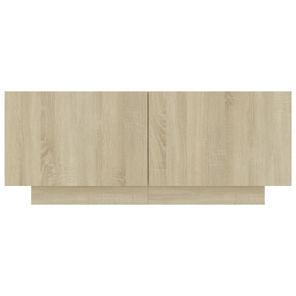 vidaXL Bedside Cabinet Sonoma Oak 100x35x40 cm Engineered Wood - Brown