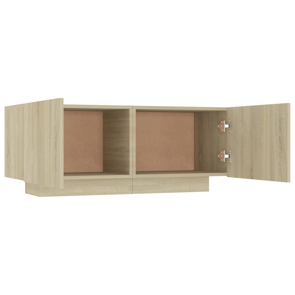 vidaXL Bedside Cabinet Sonoma Oak 100x35x40 cm Engineered Wood - Brown