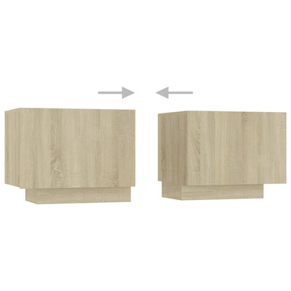 vidaXL Bedside Cabinet Sonoma Oak 100x35x40 cm Engineered Wood - Brown