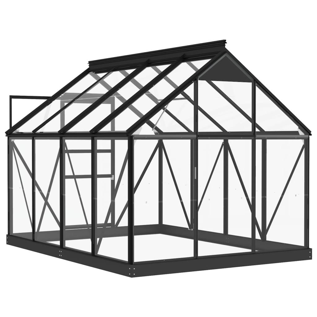vidaXL Greenhouse Replacement Frame Anthracite 155x200.5x191 cm Aluminium