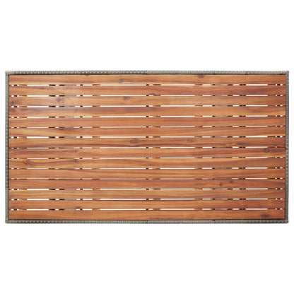 vidaXL Garden Table Grey 120x70x66 cm Solid Acacia Wood