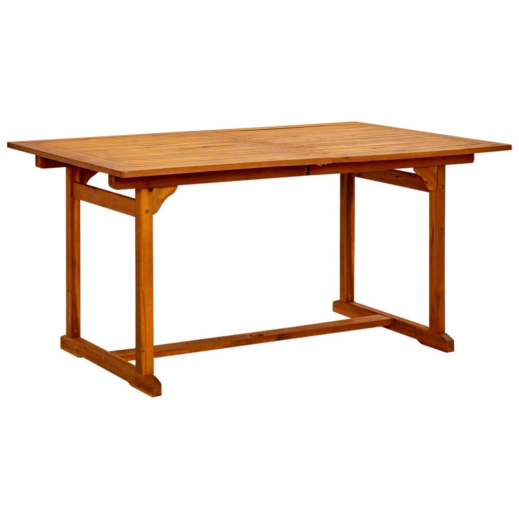 vidaXL Garden Dining Table (150-200)x100x75 cm Solid Acacia Wood - Brown - 200 x 100 x 75 cm
