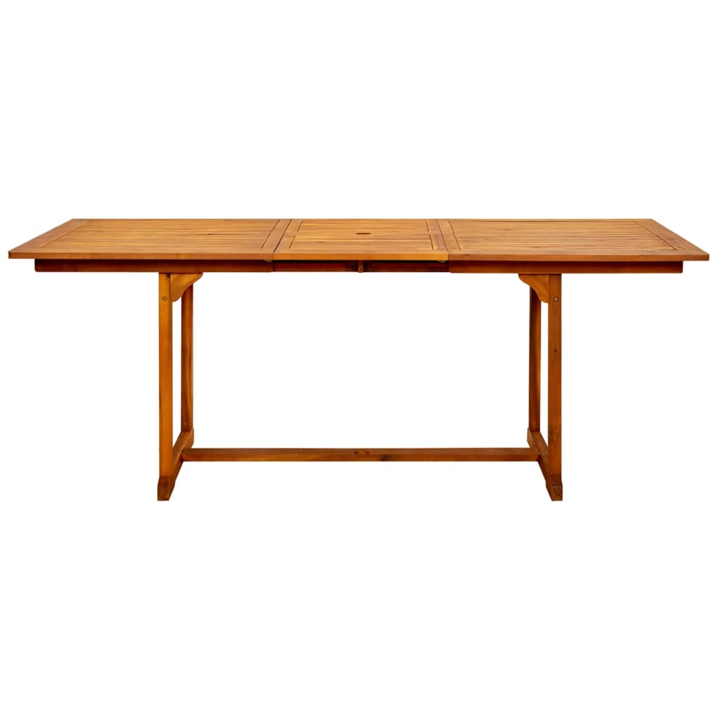 vidaXL Garden Dining Table (150-200)x100x75 cm Solid Acacia Wood - Brown - 200 x 100 x 75 cm
