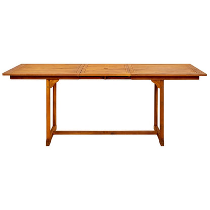 vidaXL Garden Dining Table (150-200)x100x75 cm Solid Acacia Wood - Brown - 200 x 100 x 75 cm