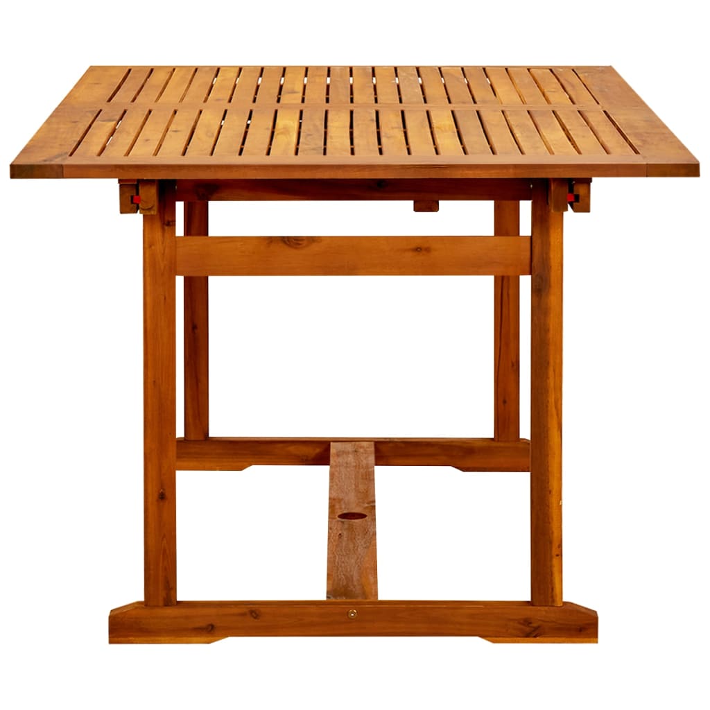 vidaXL Garden Dining Table (150-200)x100x75 cm Solid Acacia Wood - Brown - 200 x 100 x 75 cm