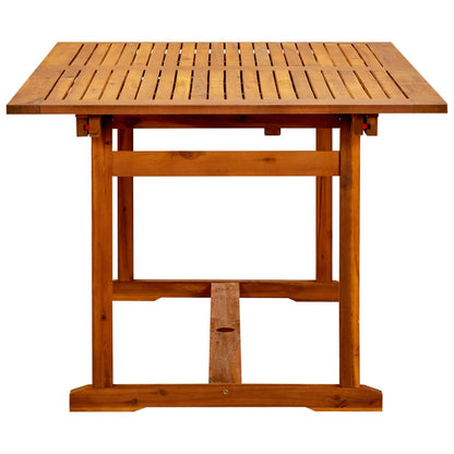 vidaXL Garden Dining Table (150-200)x100x75 cm Solid Acacia Wood - Brown - 200 x 100 x 75 cm