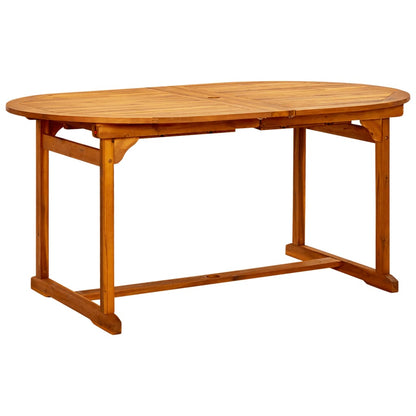 vidaXL Garden Dining Table (160-240)x100x75 cm Solid Acacia Wood - Brown - 240 x 100 x 75 cm