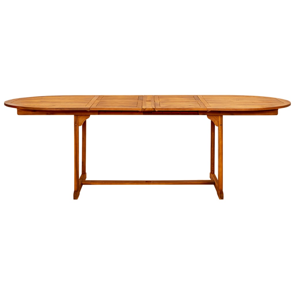 vidaXL Garden Dining Table (160-240)x100x75 cm Solid Acacia Wood - Brown - 240 x 100 x 75 cm