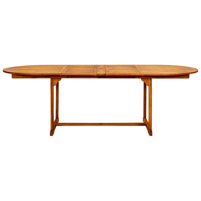 vidaXL Garden Dining Table (160-240)x100x75 cm Solid Acacia Wood - Brown - 240 x 100 x 75 cm