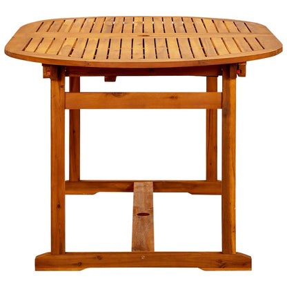 vidaXL Garden Dining Table (160-240)x100x75 cm Solid Acacia Wood - Brown - 240 x 100 x 75 cm