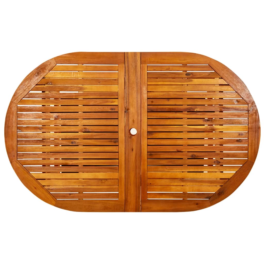 vidaXL Garden Dining Table (160-240)x100x75 cm Solid Acacia Wood - Brown - 240 x 100 x 75 cm