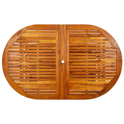 vidaXL Garden Dining Table (160-240)x100x75 cm Solid Acacia Wood - Brown - 240 x 100 x 75 cm