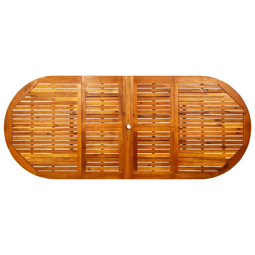 vidaXL Garden Dining Table (160-240)x100x75 cm Solid Acacia Wood - Brown - 240 x 100 x 75 cm