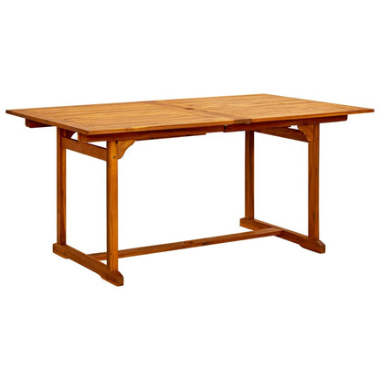vidaXL Garden Dining Table (160-240)x100x75 cm Solid Acacia Wood - Brown - 240 x 100 x 75 cm - 23933