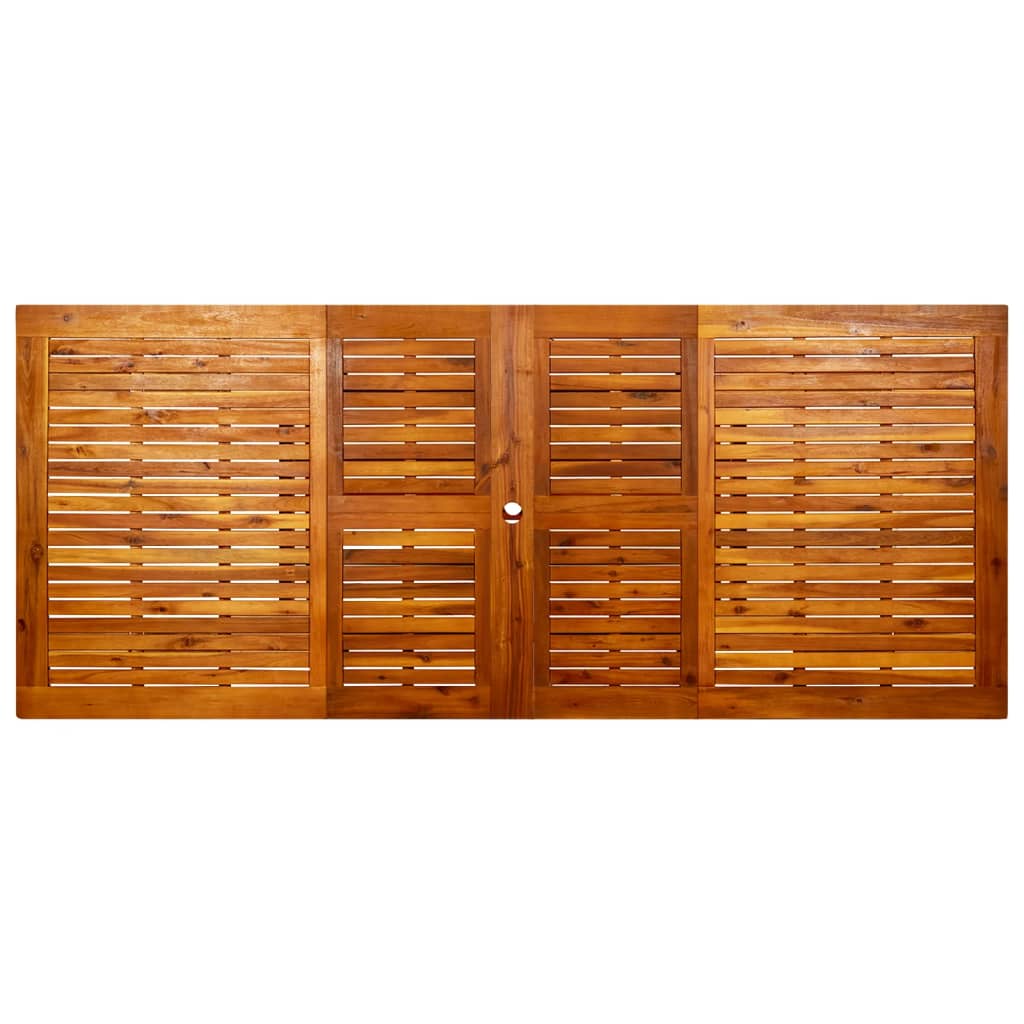 vidaXL Garden Dining Table (160-240)x100x75 cm Solid Acacia Wood - Brown - 240 x 100 x 75 cm - 23933