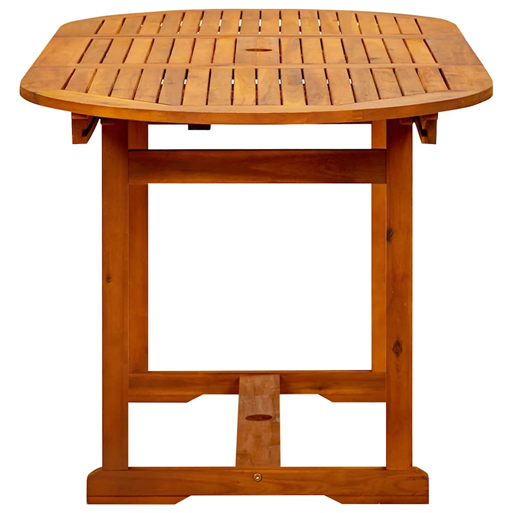 vidaXL Garden Dining Table (120-170)x80x75 cm Solid Acacia Wood - Brown - 170 x 80 x 75 cm