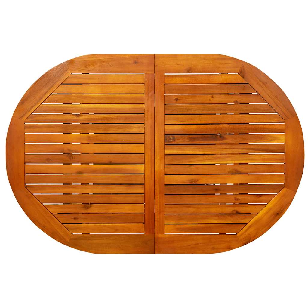 vidaXL Garden Dining Table (120-170)x80x75 cm Solid Acacia Wood - Brown - 170 x 80 x 75 cm